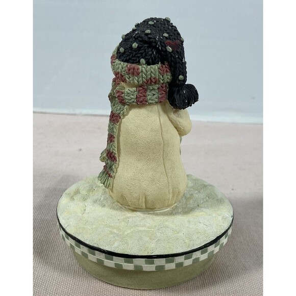 Our American Gift Candle Jar Topper Snowman Bucket  Winter Snow NOS 4206 - Picture 5 of 6
